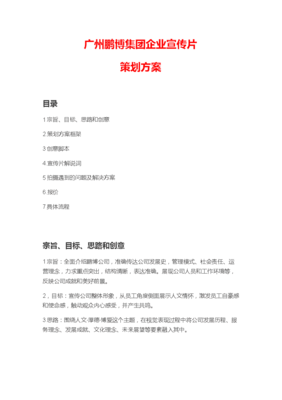 集團公司企業宣傳片策劃方案
